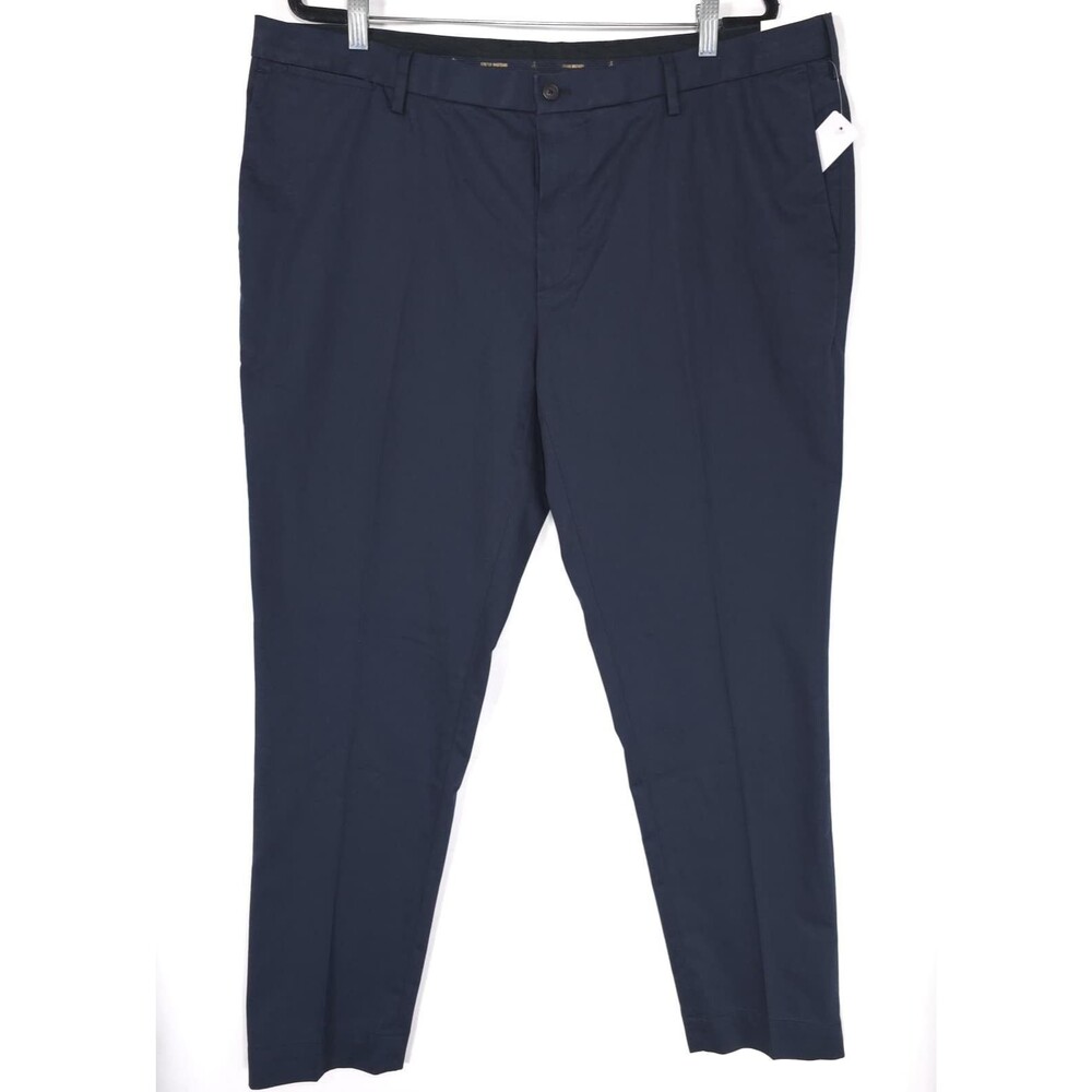 BROOKS BROTHERS Mens New Pants 42x32 Blue Advantage Chino Stretch Soho Fit